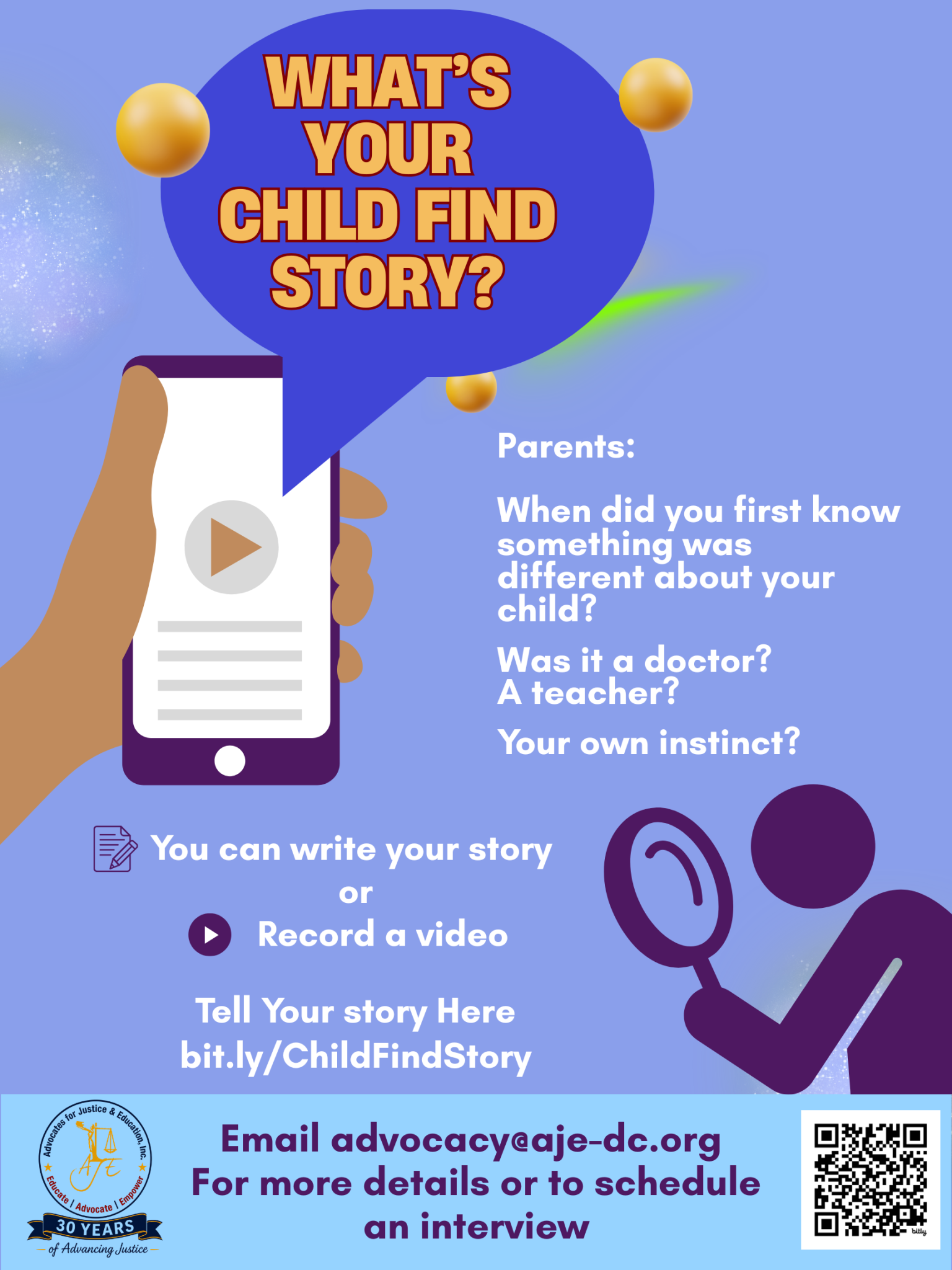 What’s Your Child Find Story? - Advocates for Justice and Education